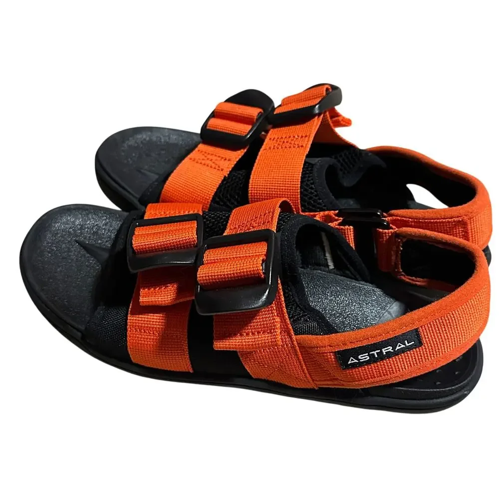 Astral Orange Water Sport Sandals with Adjustable Straps – Size 6